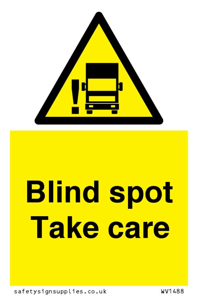 Viking Signs WV1488-A8P-V Blind spot Take care, 0.2 mm*75.0 mm*50.0 mm,Black