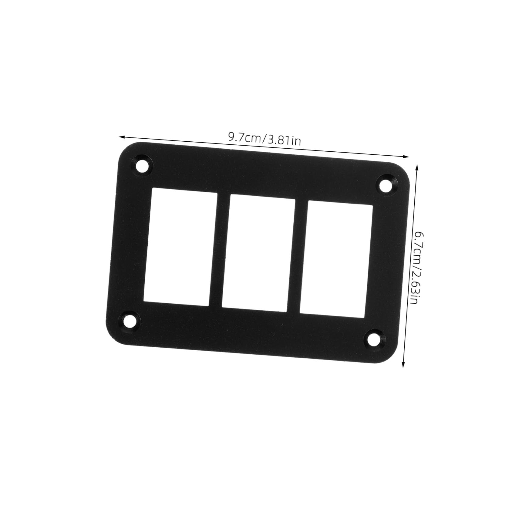 STOBAZA Switches 3 Gang Switch Panel Aluminum Mounting Bracket Screws for Rv Boat