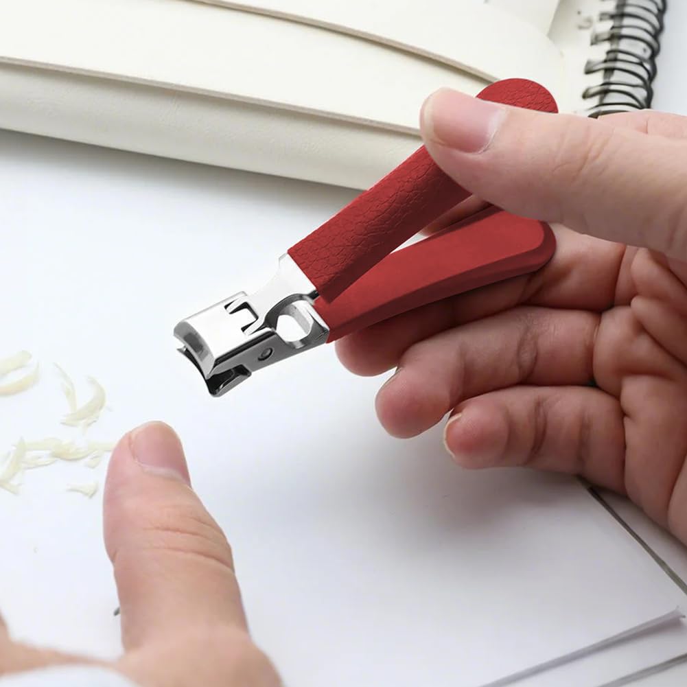 1pc Modern Stainless Steel Nail Clippers Wide - Mouth Toenail Trimmer with Concave Blade for Thick Hard Nails