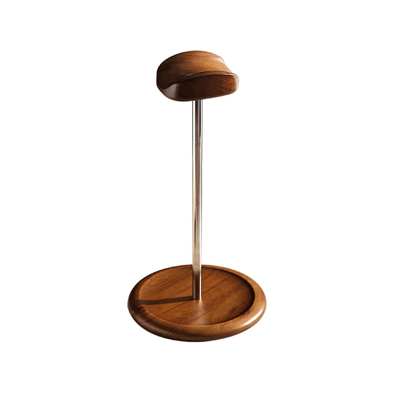 Generico Supporto for cuffie, asta di supporto in acciaio inossidabile, testa e base in legno massello, adatto for tutte le dimensioni