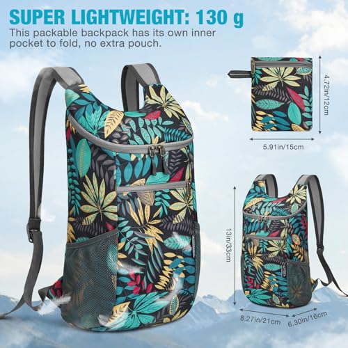 Image of G4Free Lightweight Packable Hiking Backpack for Men Women Small Hiking Daypacks Foldable Shoulder Pack Casual Outdoor Bag 11L