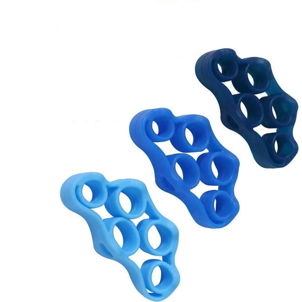 Finger Stretcher Resistance Bands, 3-Pack Extensor Exercise Hand Finger Grip Strengthener for Forearm Guitar Finger Exercise 3 Lever Prime