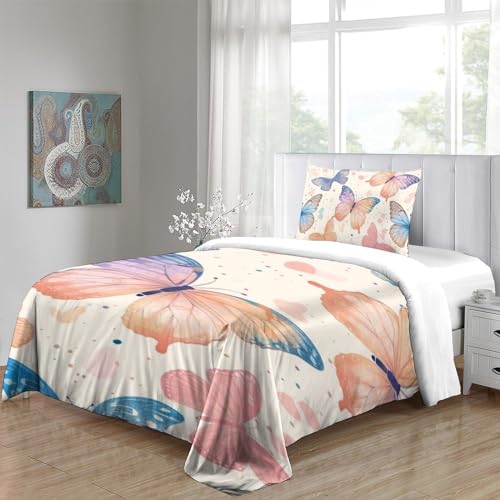 Parure de lit microfibre douce avec fermeture éclair pratique 135x200