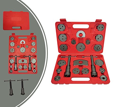 Leogreen - Kit Riparazione Freni, Kit Strumenti Freni, 21 Parti, con custodia rossa, Materiale: Acciaio C45