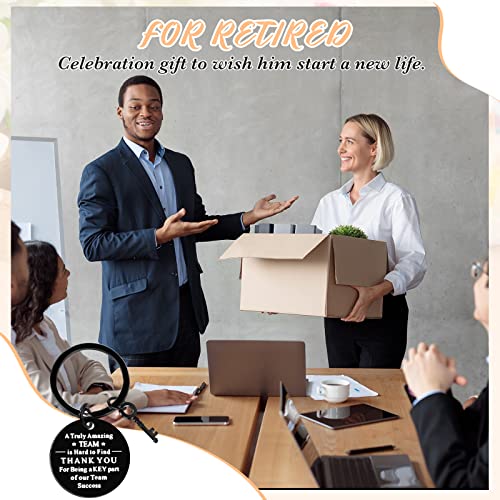 Yinkin 36 Pcs Employee Appreciation Gifts Thank You Coworker Keychain Gifts with Organza Bags and Thank You Cards(Black) - Thumbnail 4