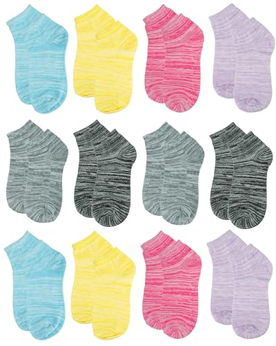 Image of Gelante 12-Pair Women's Ankle Socks, Colorful Comfortable Lightweight Breathable Athletic