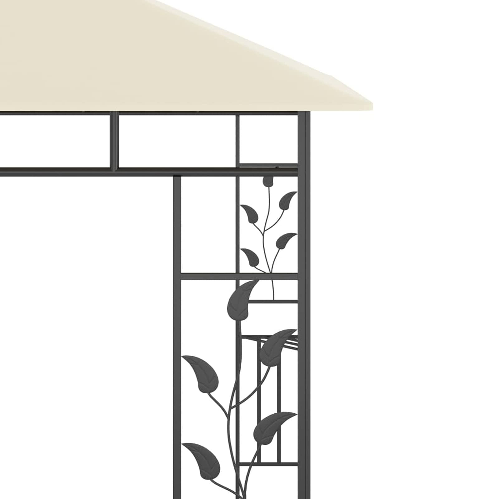 Gazebo con Zanzariera e Luci LED 3x3x2,73 m Crema,Gazebo,Impermeabile,Anti UV,Gazebo da Giardino,Gazebo Esterno-3070314