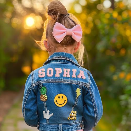 Personalized Kids Denim Jacket with Name, Custom Toddler Denim Jacket, Back to School Outfits for Boys, Toddler Clothing, 1-8 Year Old Girl Boy Easter Birthday Christmas Gift 6