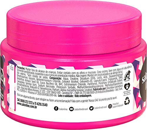 Máscara de hidratação Meu Liso Demais, 300g, Salon Line, Salon Line, Branco, 300 G