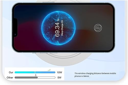Miniatura 6 de Estación de carga inalámbrica rápida 3 en 1 con salida de 10 W, enchufe USB de escritorio desplegable para smartphone, reloj inteligente y