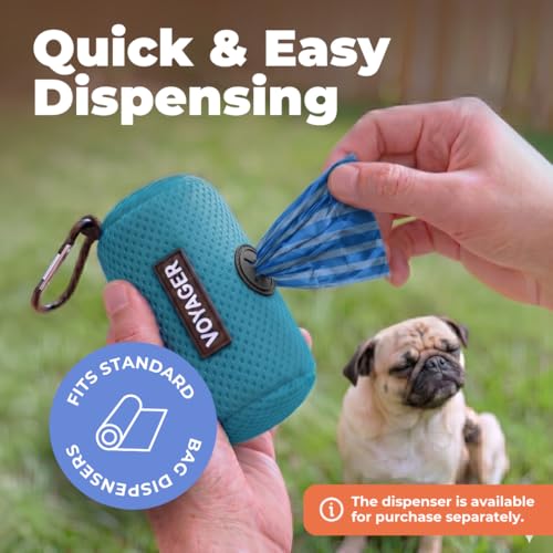 Image of Best Pet Supplies Dog Poop Bags, Rip-Resistant and Doggie Waste Bag Refills with d2w Controlled-Life Plastic Technology - Pack of 150, Blue Strips (Scented)