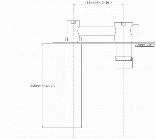 Miniatura 7 de Grifos de baño para montaje en pared, grifo para lavabo de cerámica cromado, latón macizo, válvula incluida, SUMERAIN