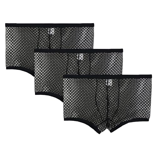 Boxer transparent en résille contre la chaleur sous-vêtement sexy homme