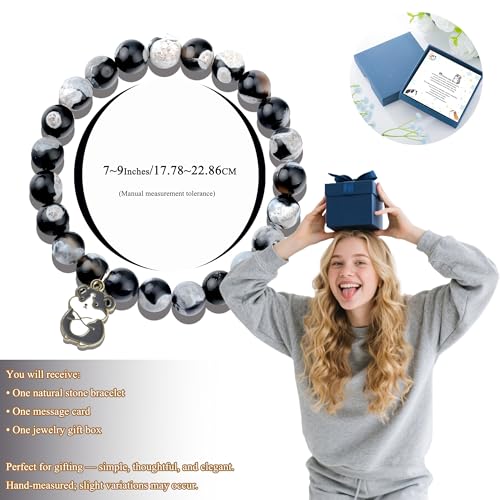 LIUANAN Guinea Pig Charm Amethyst Bracelet for Women Guinea-Pigs Spirit Jewelry Natural Stone Amethyst Gift for Animal Lovers Intuition Protection Crystal Gifts2