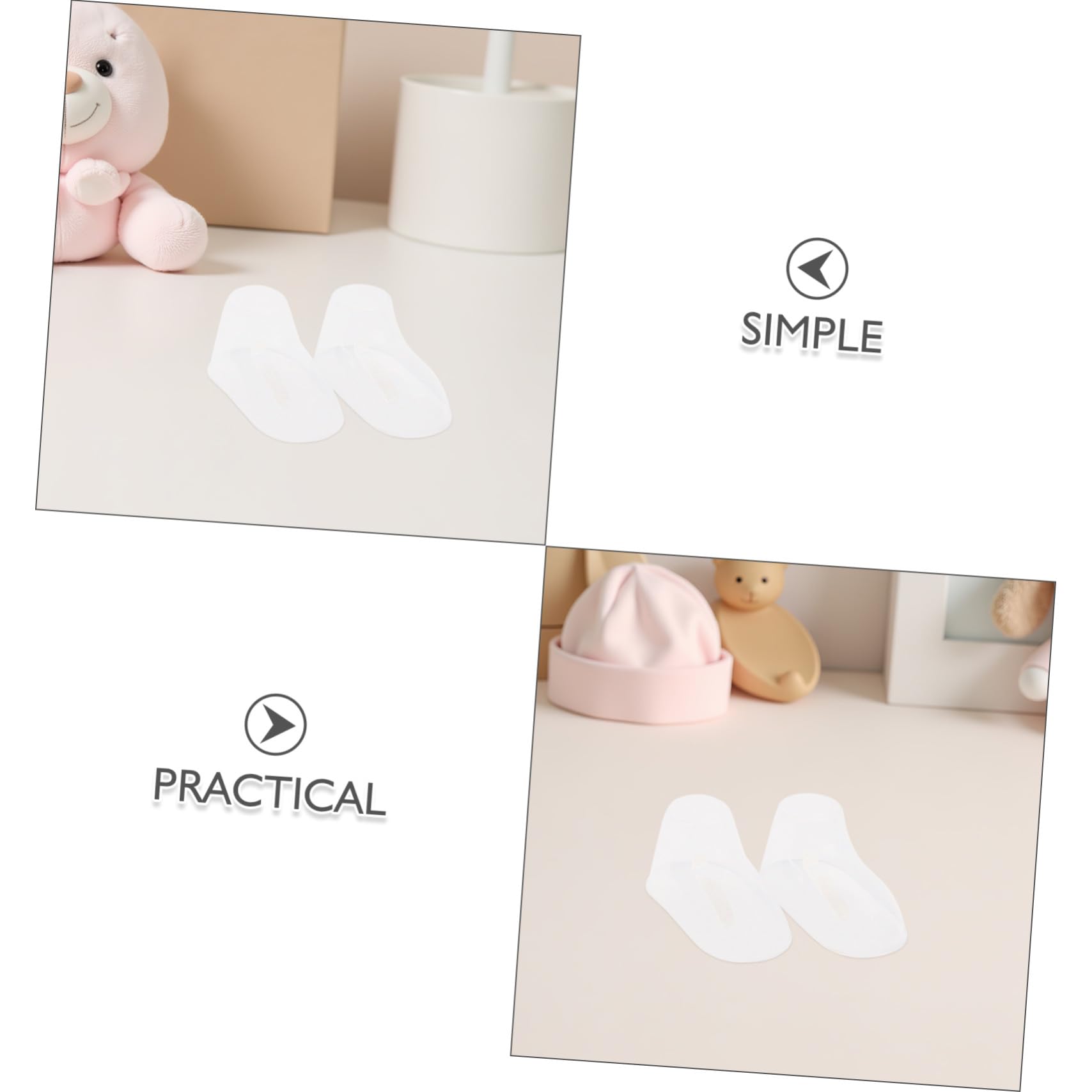 BESTYASH Transparente Babyfuß Modelle 100 Stück Kunststoff Schuh Präsentationsständer für Kleinkindschuhe Formstabiler Sockehalter für Babysocken und Schuhpflege