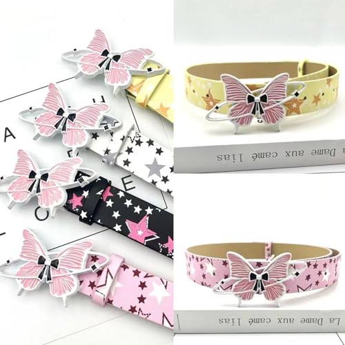 1 PCS Y2K Women's Pink Bow Buckle Star Belt Decoration with Denim Skirt 103 * 3.2 cm/40.5 * 1.3 in4