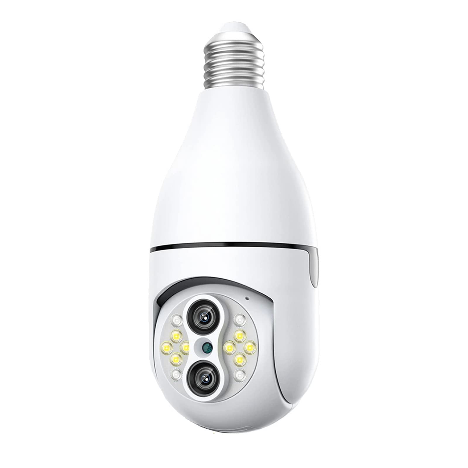 Caméra Ampoule Full HD 4MP Zoom 10X Double Objectif E27 Ampoule Caméra De Surveillance WIFI Suivi Automatique 360 PTZ Caméra IP Couleur Vision Nocturne Sécurité IP CCTV