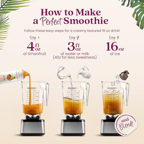 Image of Smartfruit Tropical Harmony + Aloe - 100% Real Fruit Puree with Pineapple, Passion Fruit, Papaya & Guava - Great for Smoothies, Juice, Yogurt, Cocktails, Teas & More - High in Vitamin A & C - 48oz