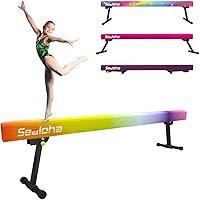 Vista 8 de Viga de equilibrio de 2,4 m ajustable y plegable ultrasimple, equipo de gimnasia de barra de piso alto y bajo de ante, no requiere herramientas