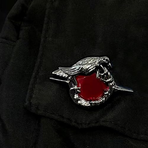 Love and deepspace Sylus game Qin che N109 zone dark point alloy ruby crow brooch jewelry accessories pins badges props2