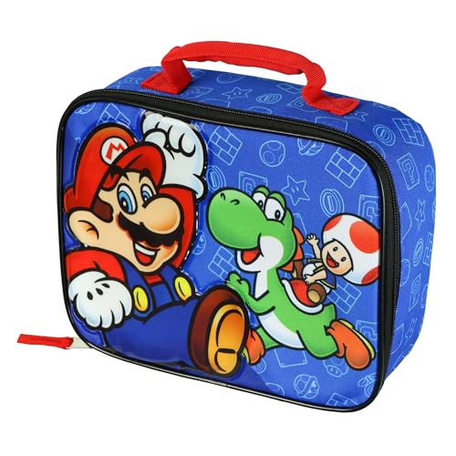 Nintendo Super Mario Lunch Box Insulated Full Zip Soft Sided Tote Bag 10