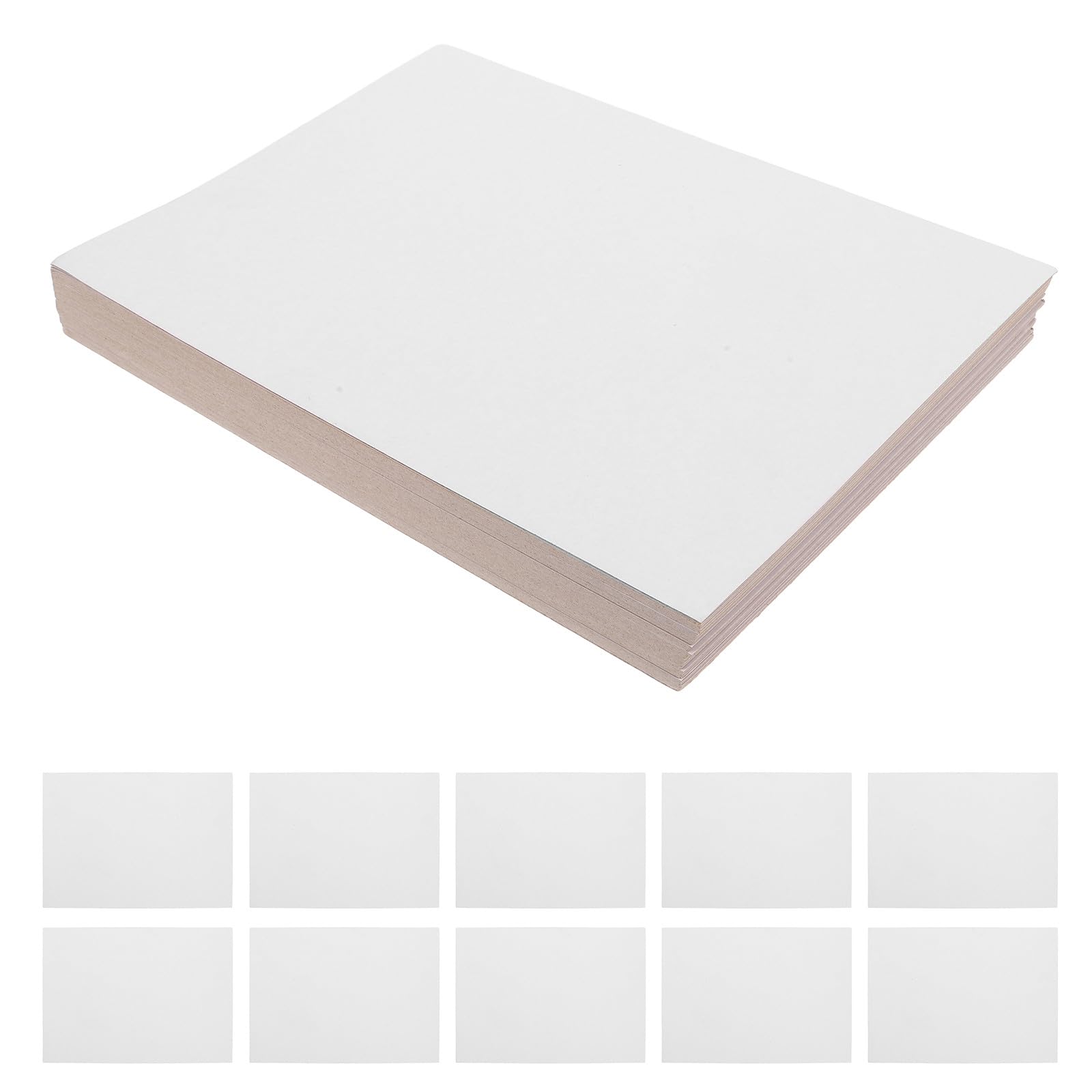 DOITOOL 100 Feuilles de Carton Blanc Anti-Rides pour Pliage de T-Shirts et Vêtements, Carton d'emballage Robuste 210x290mm, Lot de 100 Pièces pour Organisation et Expédition