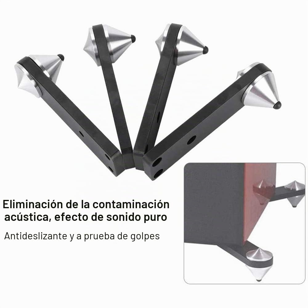 POFET Pies de Altavoz Compacto, 4 Uds. Altavoz de Tipo Combinado, Subwoofer de pie, Soporte de Punta a Prueba de Golpes, Altavoz de Aislamiento, Zapatos con
