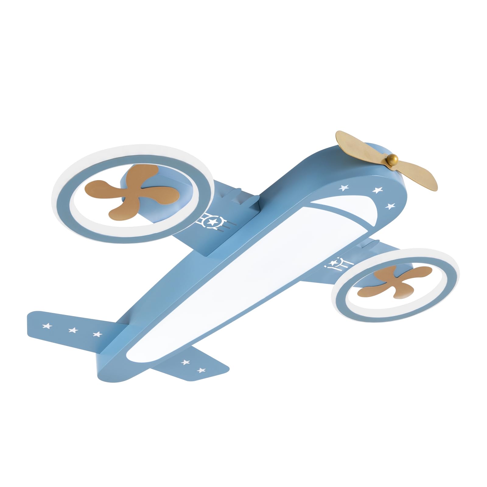 Plafonnier LED mignon et élégant avec motif d'avion - Température de couleur réglable avec une télécommande - Éclairage de plafond pour chambre d'enfant - Pour chambre d'enfant - Pour chambre d'enfant