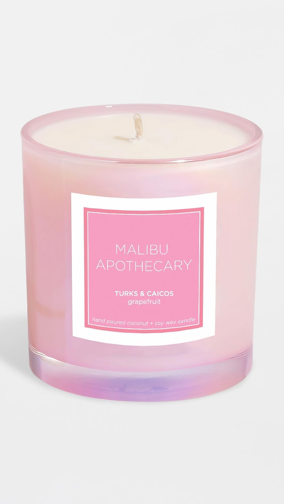 Malibu Apothecary Women's Turks & Caicos Candle, Iridescent Pink, 7.5 Ounce