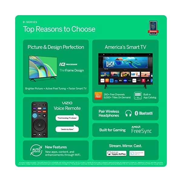 VIZIO-32-inch-D-Series-Full-HD-1080p-Smart-TV-with-Apple-AirPlay-and-Chromecast-Built-in-Alexa-Compatibility-D32fM-K01-2023-Model VIZIO-32-inch-D-Series-Full-HD-1080p-Smart-TV-with-Apple-AirPlay-and-Chromecast-Built-in-Alexa-Compatibility-D32fM-K01-2023-Model