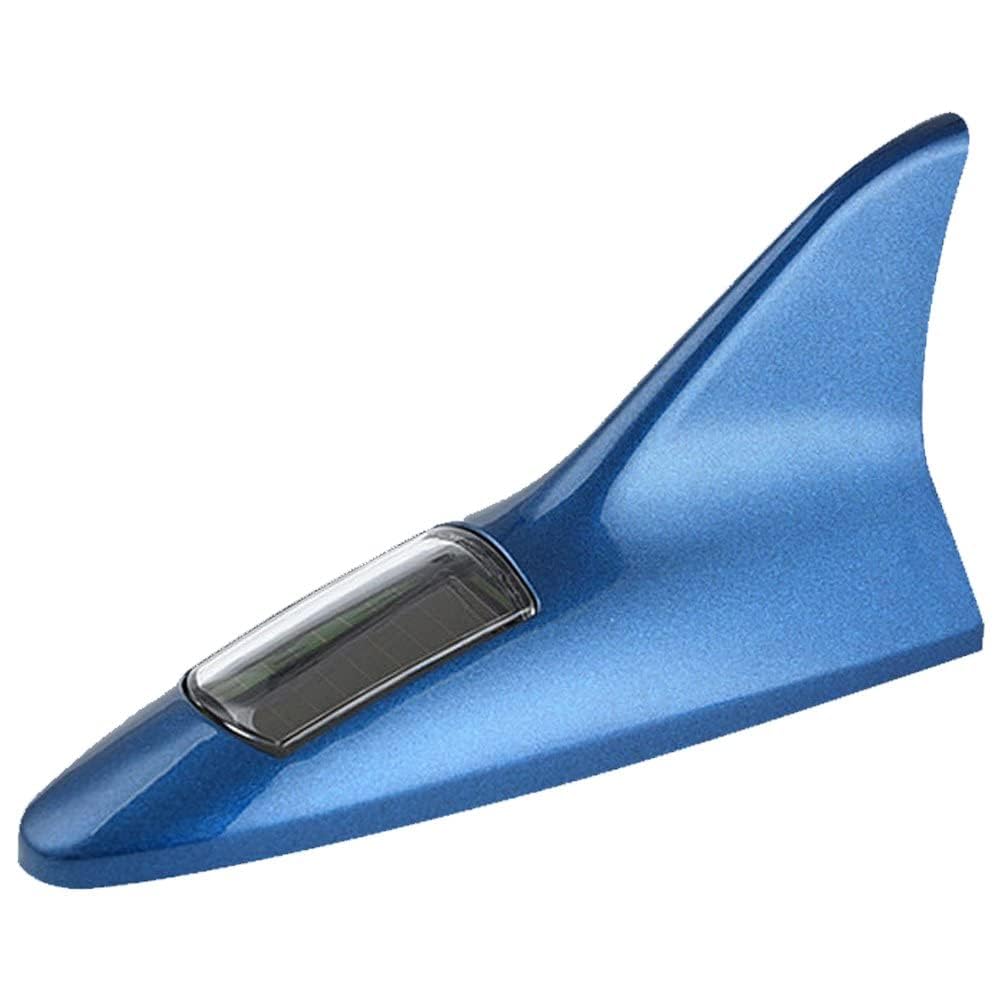 QIZUN Car Shark Fin for Audi A6 S6 C7 4G 2013-2018, Wind Powered LED Flashing Light Plastic Roof Decoration Exterior Styling Accessories,Blue