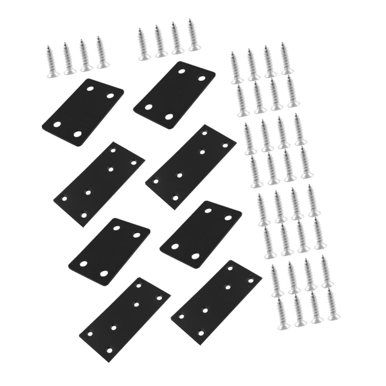 CIYODO 1 Set Connecting Piece Flat Brackets for Wood Metal Plate Brackets for Braces Metal Brackets for Shelves Cabinet Corner Brace Metal Corner Brackets Flat Plate Stainless Steel Black