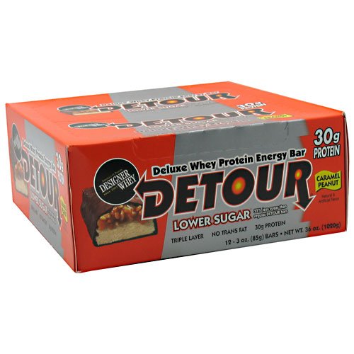 Forward Foods Detour Low Sugar Deluxe Whey Protein Energy Bar Nutrition Bars
