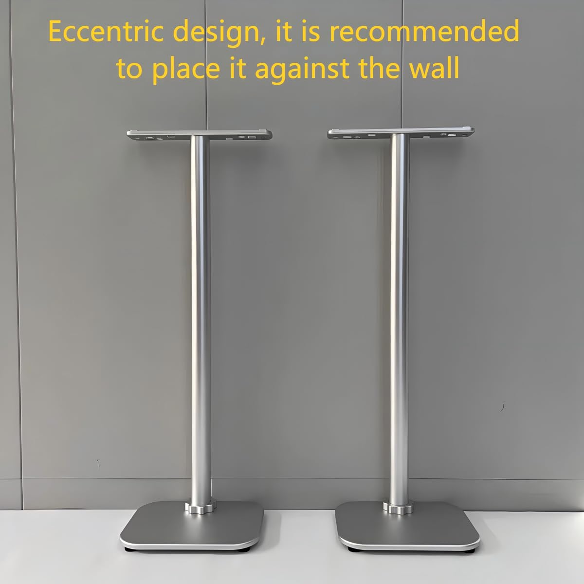 ZGOUO Speaker foor Stand Compatible with Sony BRAVIA Theater Quad Surround Sound System (HT-A9M2), Aluminum, Built-in Power Cord