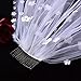 WEZTEZ Bridal Veils Lace Wedding Veil,1 Tier Pearl Fingertip Length Short Bride Veil With Metal Comb
