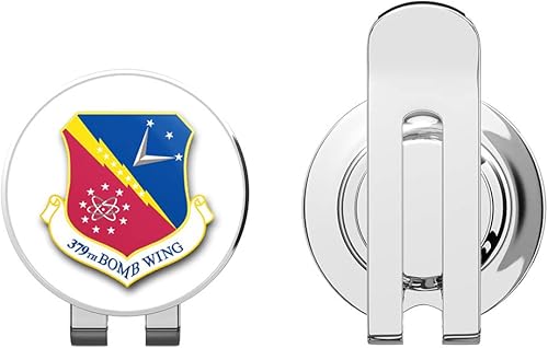 US Air Force 379th Bomb Wing Military Veteran USA Pride Served Golf Hat Clip with Magnetic Ball Marker