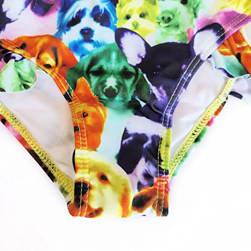 Image of QPANCY Girls One Shoulder Swimsuits Kids Two Piece Bathing Suits Ruffle Beach Swimwear