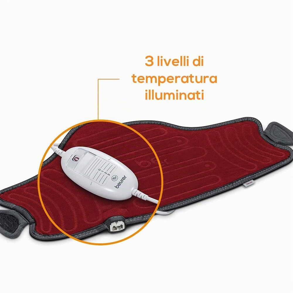 Beurer HK 55 Easyfix Termoforo Multifunzione per Addome, Schiena, Articolazioni e Cervicale, fissaggio semplice con cinturino elastico, lavabile in lavatrice a 30°