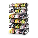 HAITRAL 2 Pack Can Rack Organizer, 3 Tier Stackable Can Storage Dispenser Holder, for Food Storage,