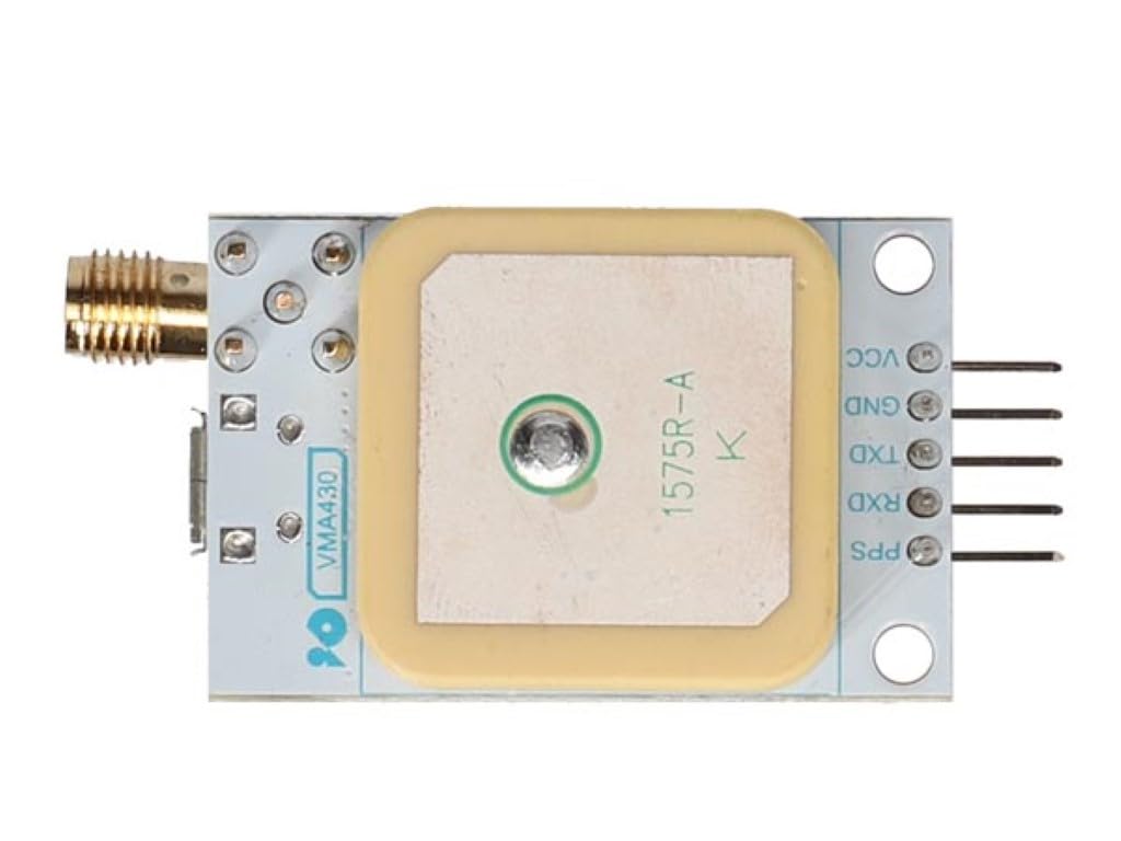 Whadda Module GPS U-BLOX NEO-7M pour Arduino, haute sensibilité, interfaces SMA et TTL, EEPROM, Micro-USB
