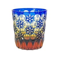 Amazon｜大場硝子 ロックグラス 木箱入り (万華鏡/瑠璃琥珀) 伝統工芸