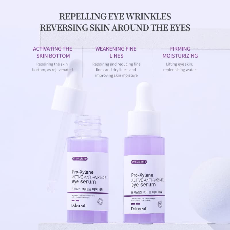 DEleventh Korean Brand Pro-Xilane Active Anti-Wrinkle Eye Serum 30ml / Anti-Aging, Reduces Puffiness, Dark Circles - Image 3