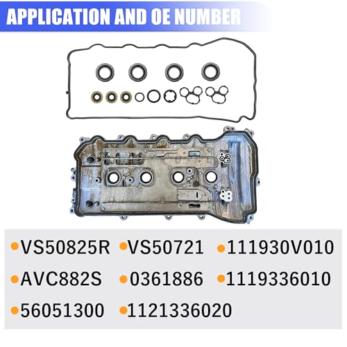 Image of Sorello Engine Valve Cover Gasket Set Compatible with Toyota Avalon Camry Highlander RAV4 Sienna Venza Lexus ES300h NX300h Scion 2.4L 2.5L 2.7L - Replace VS50825R