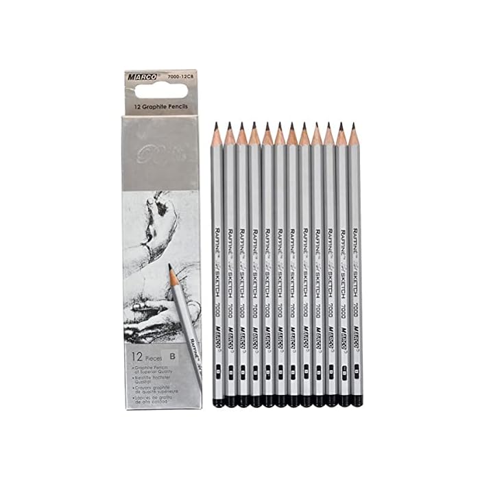 Buy Graphite Pencils Marco Raffine Sketch 3H, 2H, H, HB, B, 2B, 3B, 4B