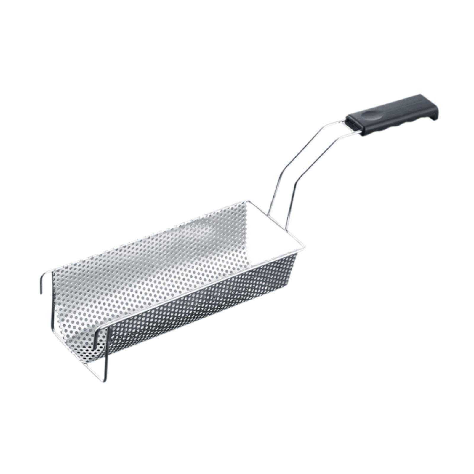 per Frittura in Acciaio Inox con Manico Resistente Patatine Croccanti Colino da Cucina per Snack Supporto Friggere Alimenti