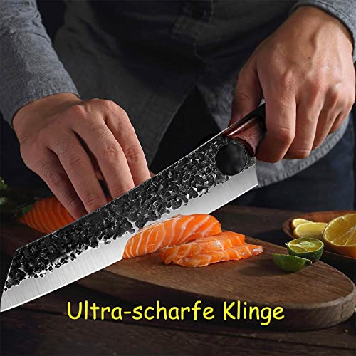Purple Dragon Kochmesser, Profi Küchenmesser Messer Chefmesser Allzweckmesser aus hochwertigem...