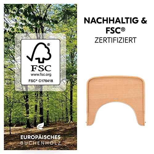 Hauck Essbrett & Tisch aus Holz für Alpha Hochstühle (Wooden Tray) - Natur – Ansicht 5