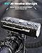 RAVEMEN K1800 Smart Bike Lights, Bright Bicycle Light with AI Night Riding Mode, Handlebar/Upside Down Mounted, Brightness Adjust, Auto On Off, Power Bank Feature, Daytime Intelligent Mode