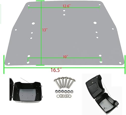 Miniatura 1 de VPZMT Tour Pack - Placa base de maletero de refuerzo interior de placa de metal para modelos Harley Touring FLT FLHT FLHTCU FLHRC Road King Street
