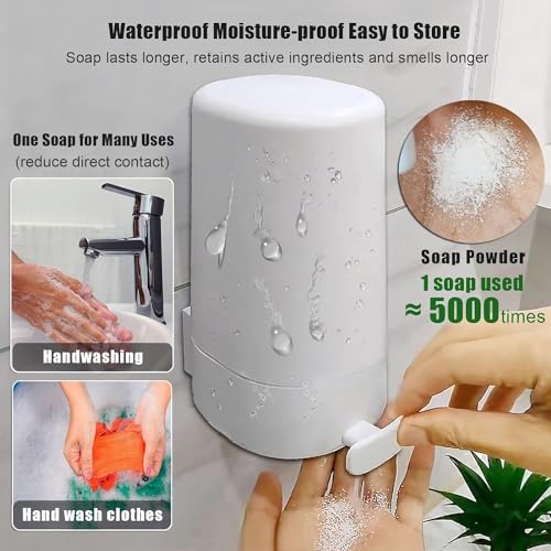 Image of Bar Soap Dispenser and Soap Grinder for Bar Soap Shaver Dispenser Adjustable Wall-Mounted Soap Grinding Box No Drilling for Bathroom Kitchen Hotel.